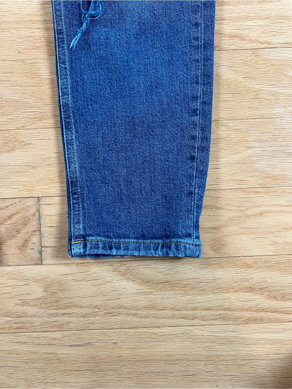 Anthropologie Pilcro Distressed Straight Leg Denim Blue Jeans Size 29 - Picture 4 of 14